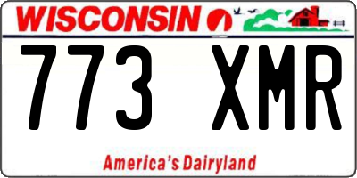 WI license plate 773XMR