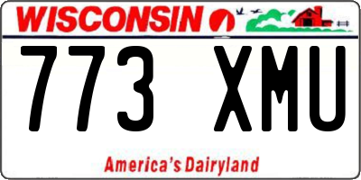 WI license plate 773XMU