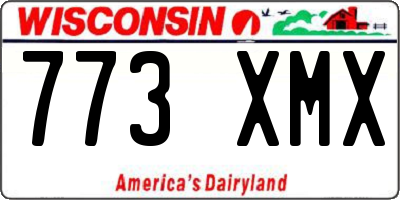 WI license plate 773XMX