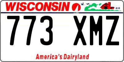 WI license plate 773XMZ