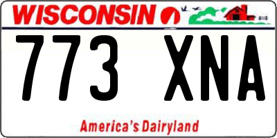 WI license plate 773XNA