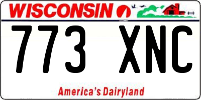 WI license plate 773XNC