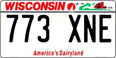 WI license plate 773XNE