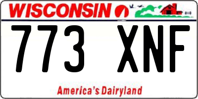 WI license plate 773XNF