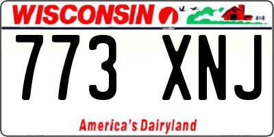 WI license plate 773XNJ