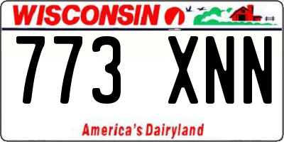 WI license plate 773XNN