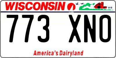 WI license plate 773XNO