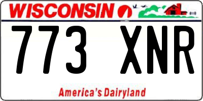 WI license plate 773XNR