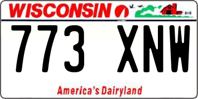 WI license plate 773XNW
