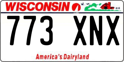 WI license plate 773XNX
