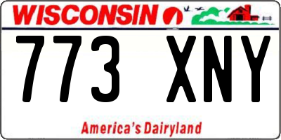 WI license plate 773XNY