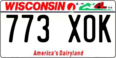 WI license plate 773XOK