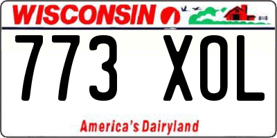 WI license plate 773XOL