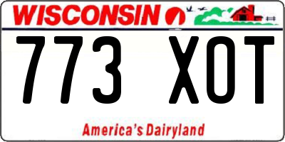 WI license plate 773XOT