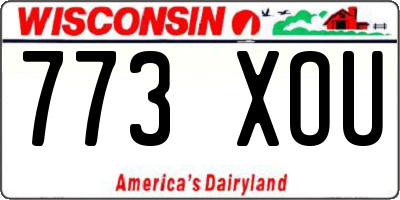 WI license plate 773XOU