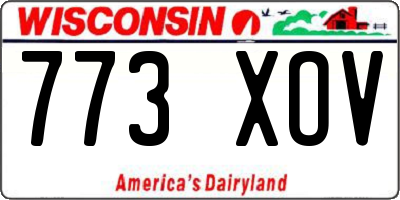 WI license plate 773XOV