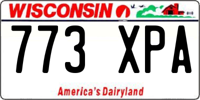 WI license plate 773XPA