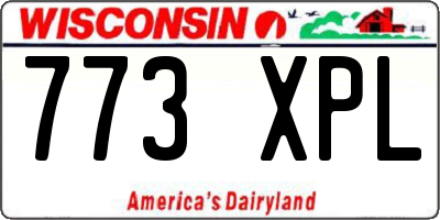 WI license plate 773XPL