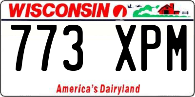 WI license plate 773XPM