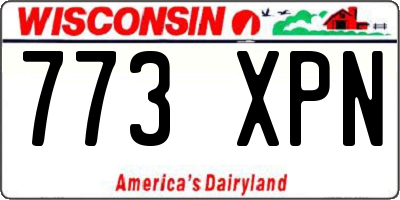 WI license plate 773XPN