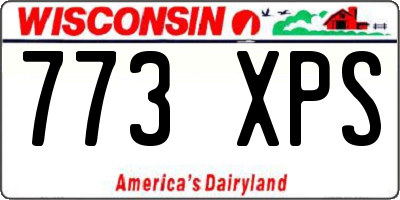 WI license plate 773XPS