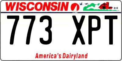 WI license plate 773XPT