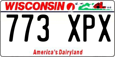 WI license plate 773XPX