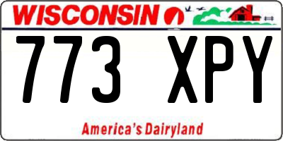 WI license plate 773XPY