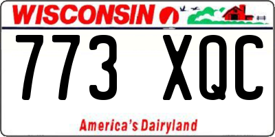 WI license plate 773XQC