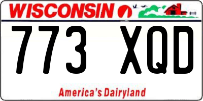 WI license plate 773XQD