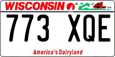 WI license plate 773XQE
