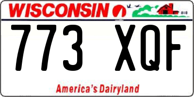 WI license plate 773XQF