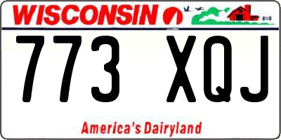 WI license plate 773XQJ