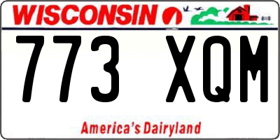 WI license plate 773XQM