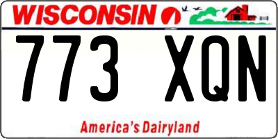 WI license plate 773XQN