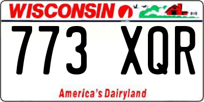 WI license plate 773XQR