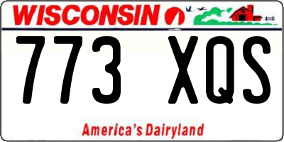 WI license plate 773XQS