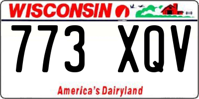 WI license plate 773XQV
