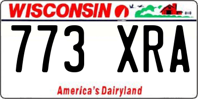 WI license plate 773XRA