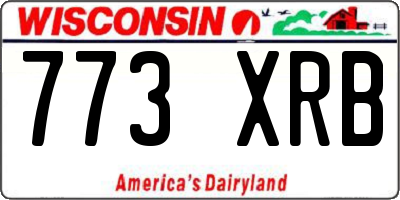 WI license plate 773XRB
