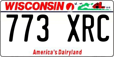 WI license plate 773XRC