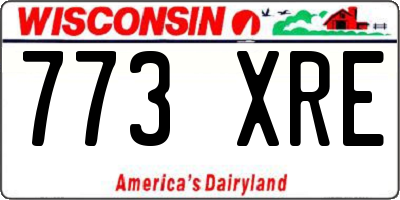 WI license plate 773XRE