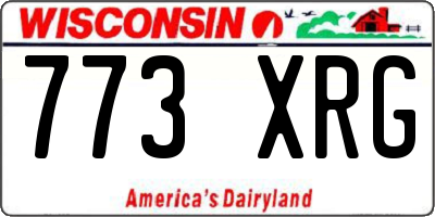 WI license plate 773XRG