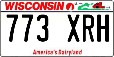 WI license plate 773XRH