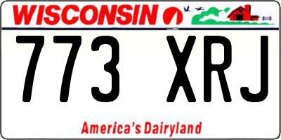 WI license plate 773XRJ
