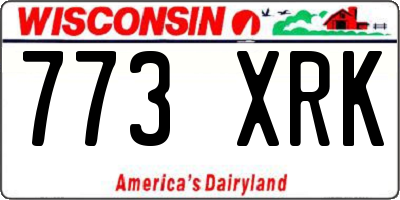 WI license plate 773XRK
