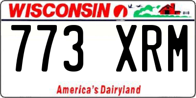 WI license plate 773XRM