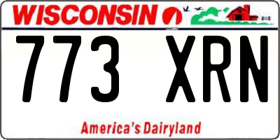 WI license plate 773XRN