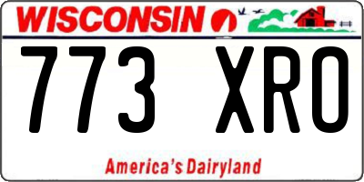 WI license plate 773XRO