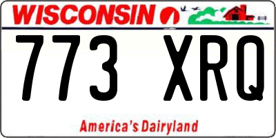 WI license plate 773XRQ
